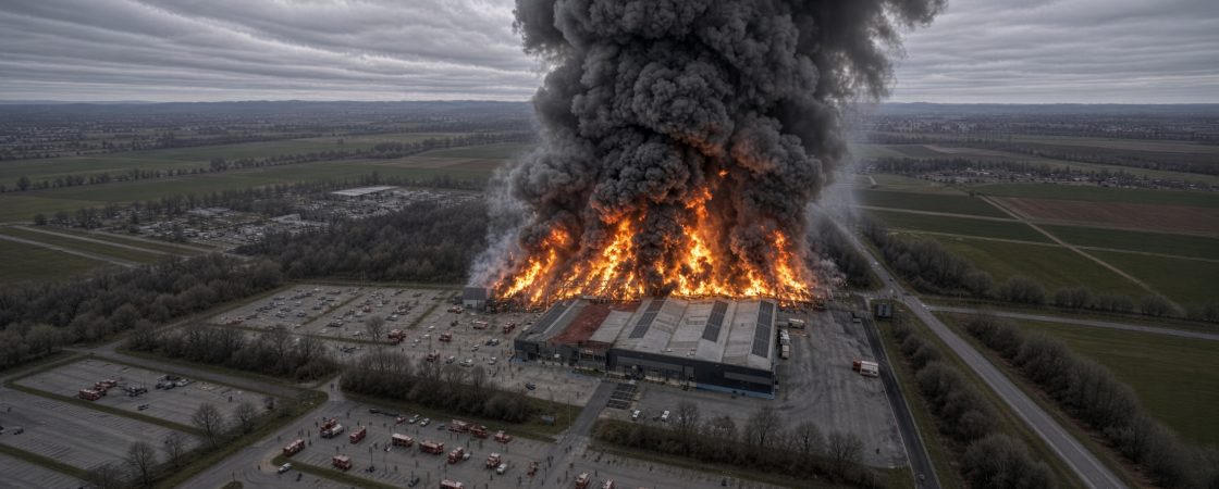 Greece biscuit factory fire